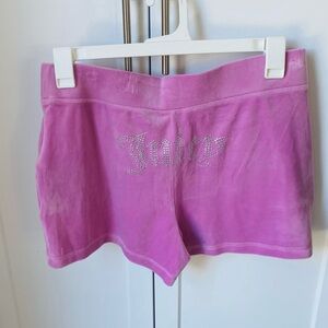 Juicy Couture Velour Juicy shorts pink medium nwot 90s